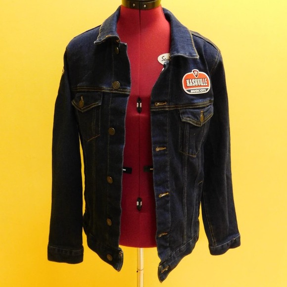 Custom Unique Nashville Music City Jean Jacket Small - Picture 1 of 12